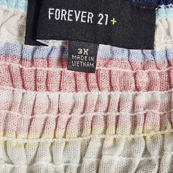 Forever 21+ Beloved Heart multi colored striped short romper size 3x - Picture 5 of 7